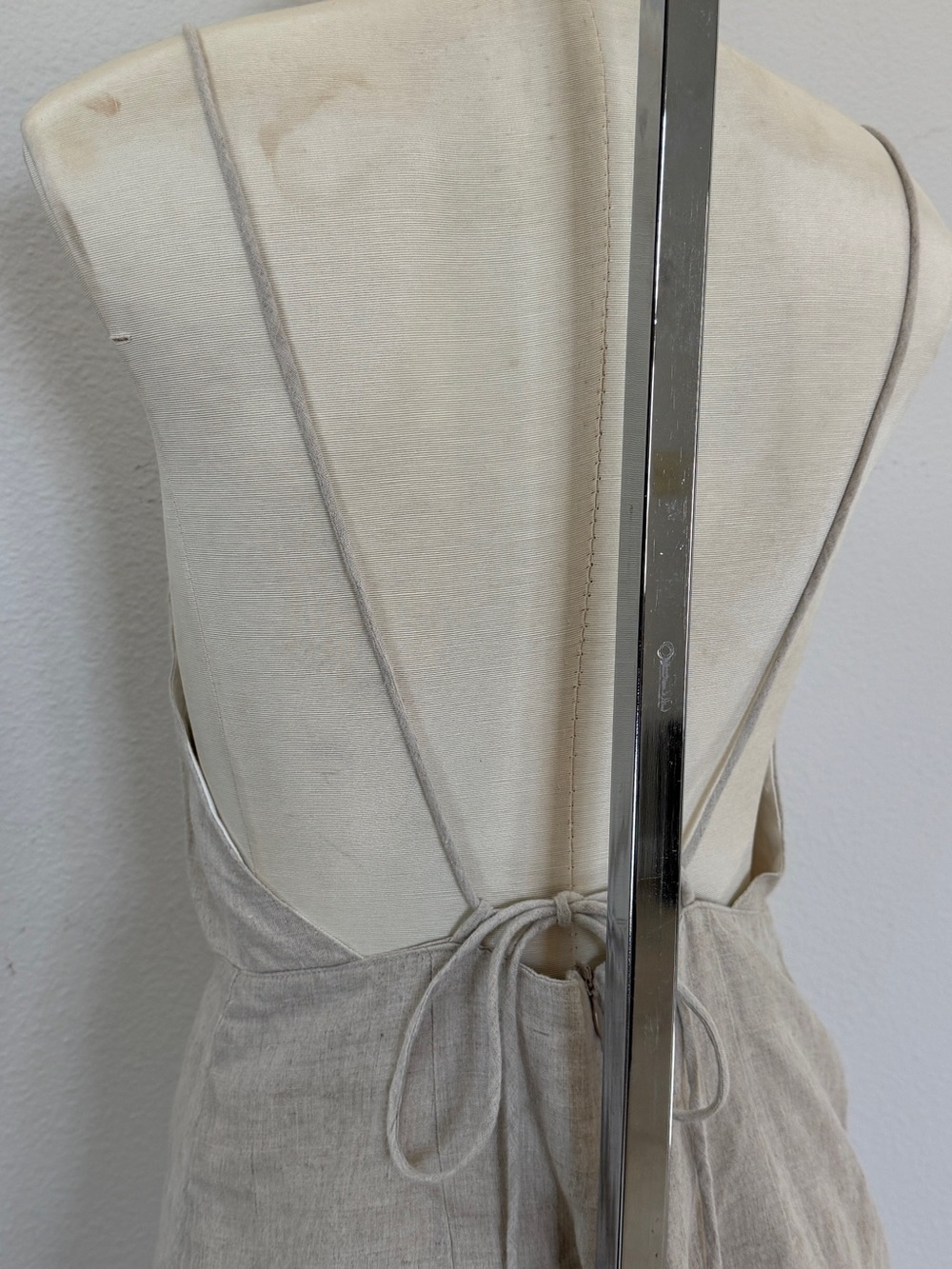 Open Back Linen Mini Dress - Picture 8 of 8